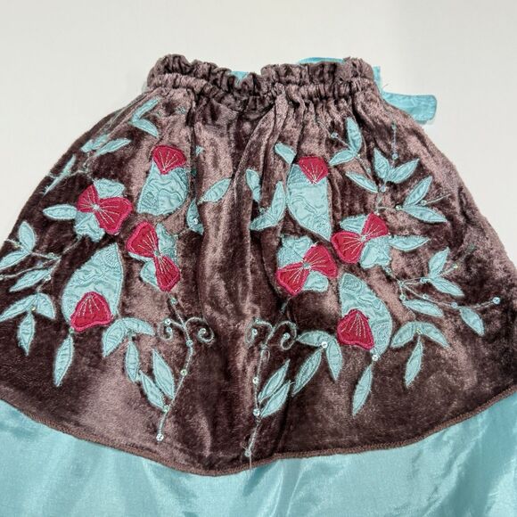 Devi Girls Skirt Size 2T Colorful Belted Waist Tie Lined - Picture 6 of 15